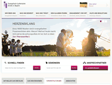 Tablet Screenshot of bayern-evangelisch.de